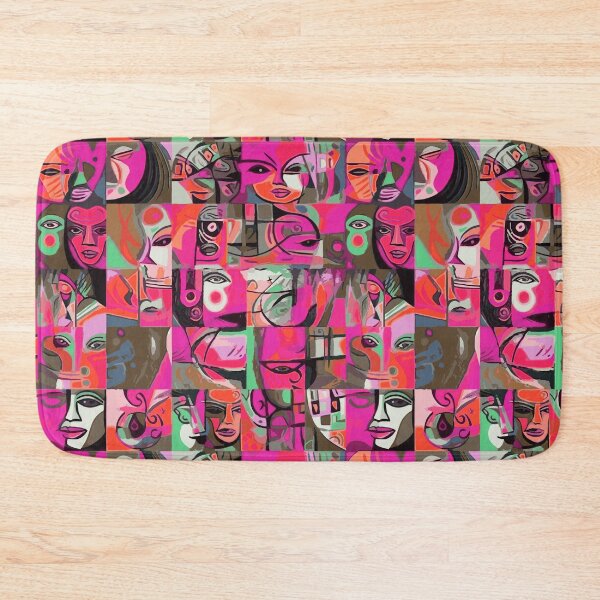 Item preview, Cubism faces people designed and sold by Alessandro Remo Mazzoni Remotextiles.