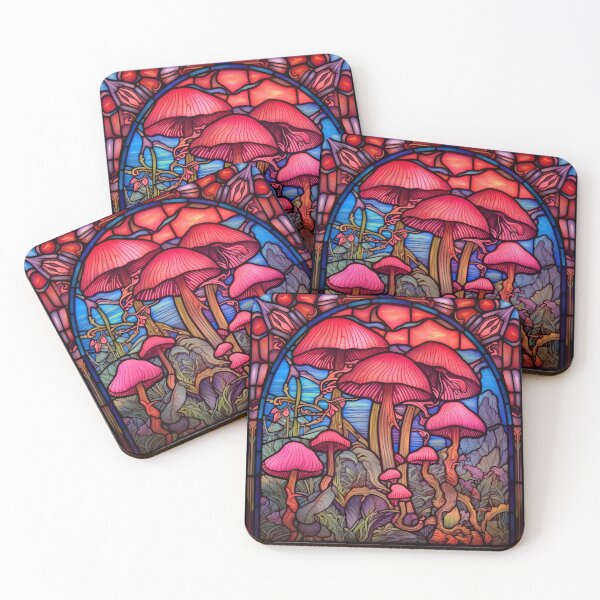 Item preview, Stained Glass Mushrooms designed and sold by Peno Saur.