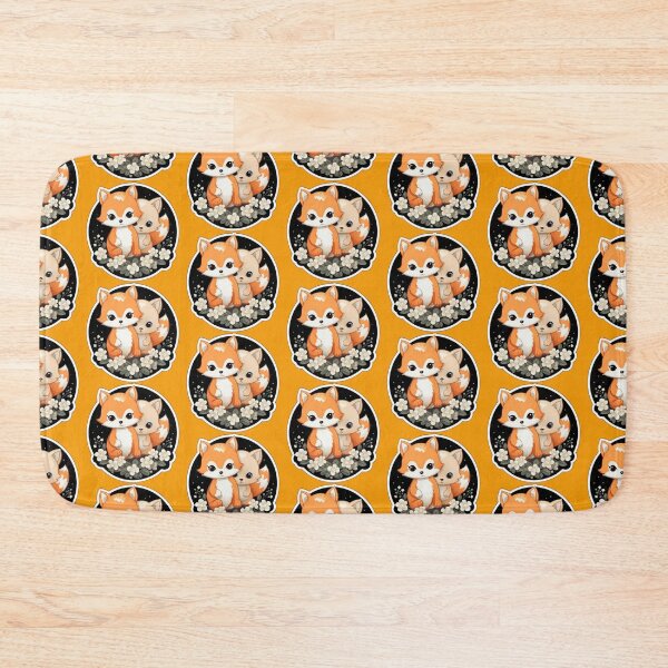Item preview, Kawaii Baby and Mommy Fox | Orange | Cute, Smiling, Anime, Happy, Manga, Aesthetic, Animals, Japanese, Cartoon, Love designed and sold by FantasySoul.