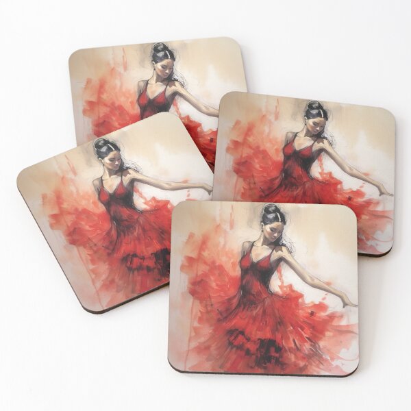 Item preview, Flamenco Dancer in Red Dress designed and sold by RainingShallots.