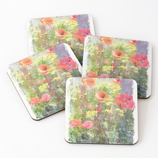 Item preview, Poppies and Yellow Daisies designed and sold by Lynn Bolt.