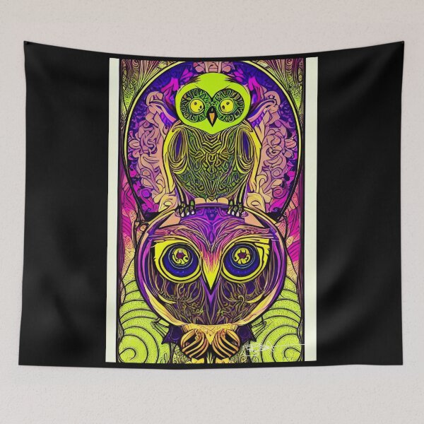 Item preview, Psychedelic Owl Acid Vibes 1 designed and sold by Benito Del Ray.