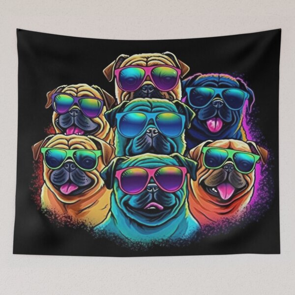 Item preview, Monday, April 8, 2024 - Pug solar eclipse designed and sold by Pixelboys.