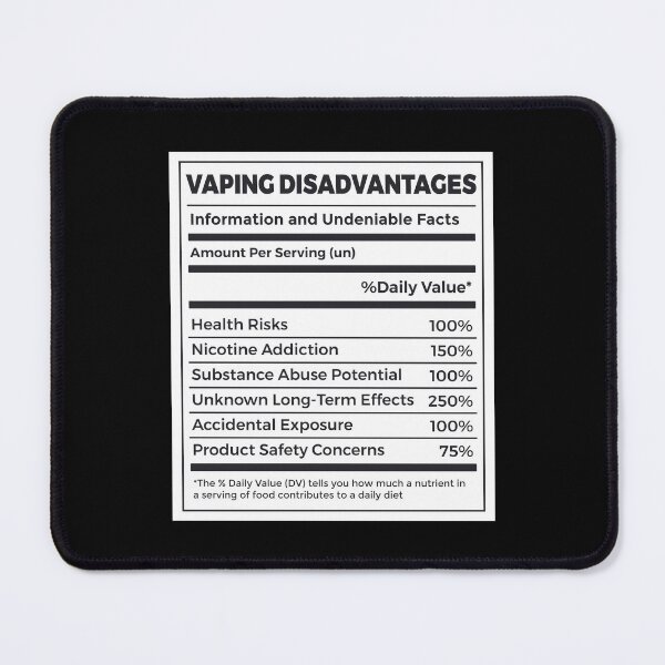 Item preview, Anti Teen Vaping Non-Smoker Nutritional Facts designed and sold by MrEddie10.