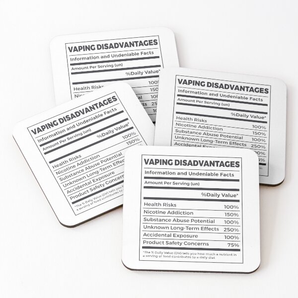 Item preview, Anti Teen Vaping Non-Smoker Nutritional Facts designed and sold by MrEddie10.