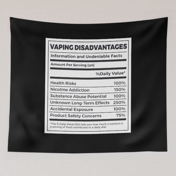 Item preview, Anti Teen Vaping Non-Smoker Nutritional Facts designed and sold by MrEddie10.