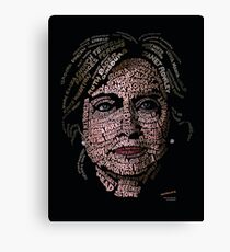 Hillary Clinton: Historic Women Portrait Canvas Print