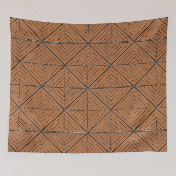 Item preview, Retro Tile Pattern light brown with black designed and sold by RetroTile.