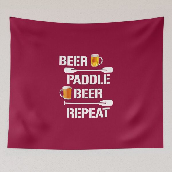 Item preview, Funny Canoe Kayak Tees - Beer Paddle Repeat 		 designed and sold by borkanrohmadm.