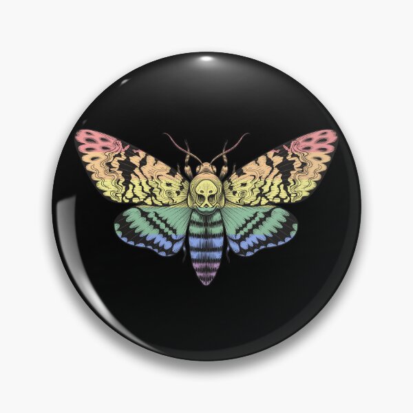 Item preview, Gay Pride Rainbow Flag Deaths Head Moth LGBTQ designed and sold by Vicious Malicious.