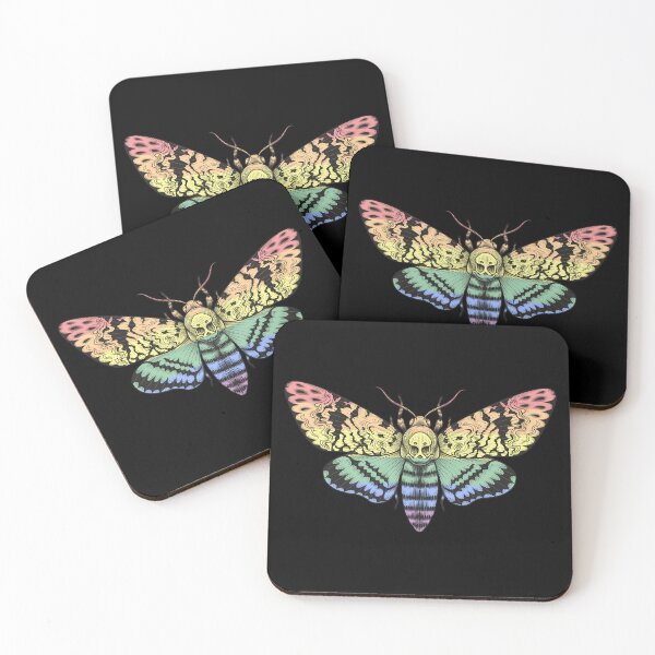 Item preview, Gay Pride Rainbow Flag Deaths Head Moth LGBTQ designed and sold by Vicious Malicious.