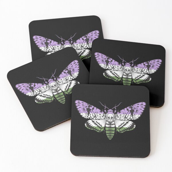 Item preview, Genderqueer Pride Flag Deaths Head Moth LGBTQ designed and sold by Vicious Malicious.