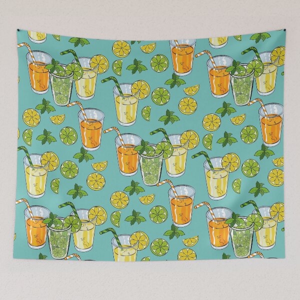 Item preview, Summer Drinks Pattern designed and sold by Ayesha Saleem.