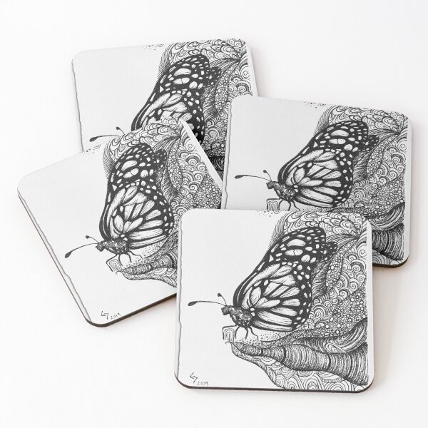 Item preview, Butterfly Flow Pen Drawing designed and sold by Jaraart.