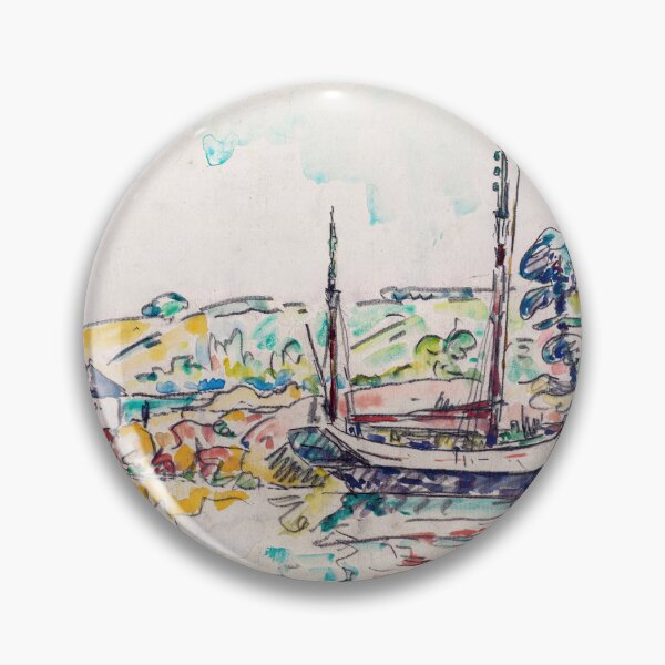 Vintage Impressionist Seascape/Sailing Watercolour Painting | P63 Pin