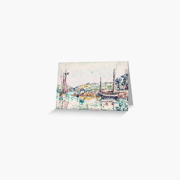 Vintage Impressionist Seascape/Sailing Watercolour Painting | P63 Greeting Card