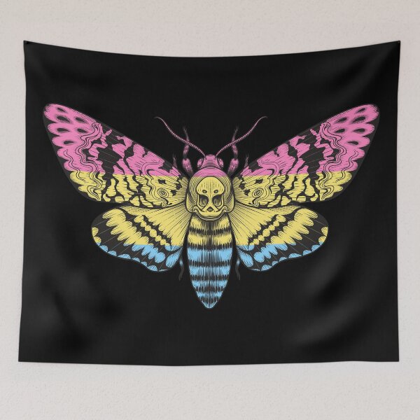 Item preview, Pansexual Pride Flag Deaths Head Moth LGBTQ Pan designed and sold by Vicious Malicious.