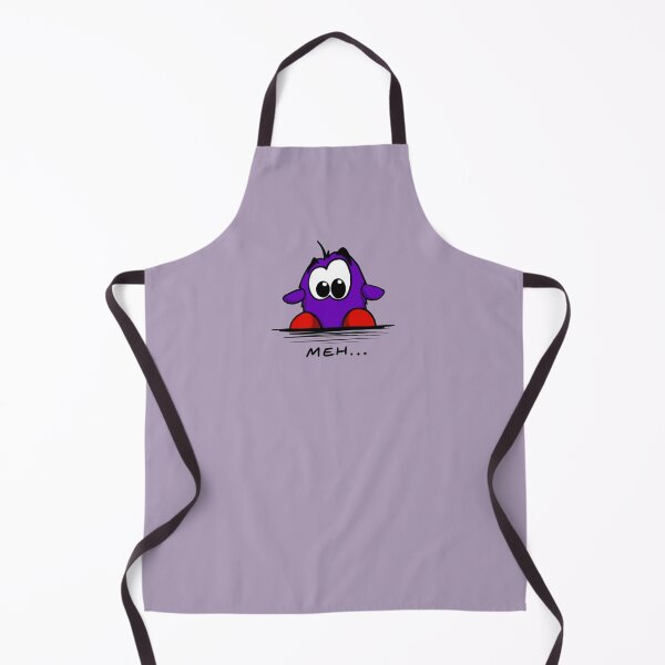 Item preview, Meh - Bert Funny Purple Cartoon Illustration designed and sold by Yeomans Cartoons.