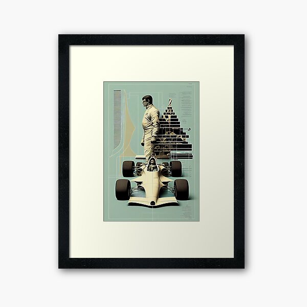 vintage formula one Framed Art Print