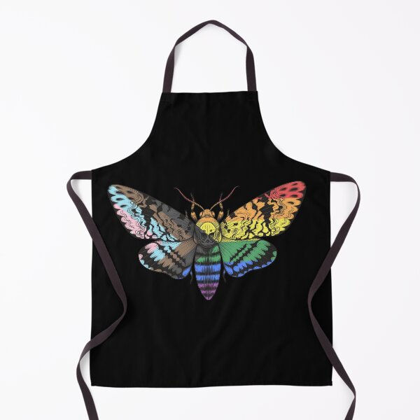 Item preview, Progress Gay Pride Flag Deaths Head Moth LGBTQ designed and sold by Vicious Malicious.