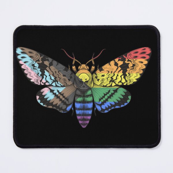 Item preview, Progress Gay Pride Flag Deaths Head Moth LGBTQ designed and sold by Vicious Malicious.