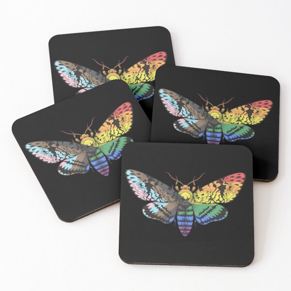 Item preview, Progress Gay Pride Flag Deaths Head Moth LGBTQ  designed and sold by Vicious Malicious.