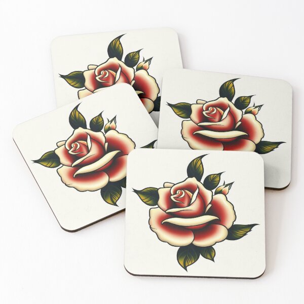 Item preview, Vintage tattoo flash of a rose designed and sold by Donkey's Salad.