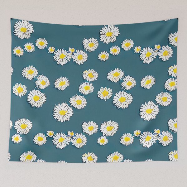 Item preview, Throw Pillow With Beautiful Daisies Painting - Spring Home Decor designed and sold by Sowari-Pillows.