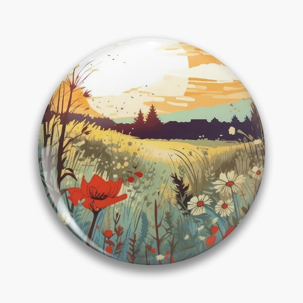 Item preview, Sunset meadow in springtime in the Valley Illustration designed and sold by Mynameisparrish.