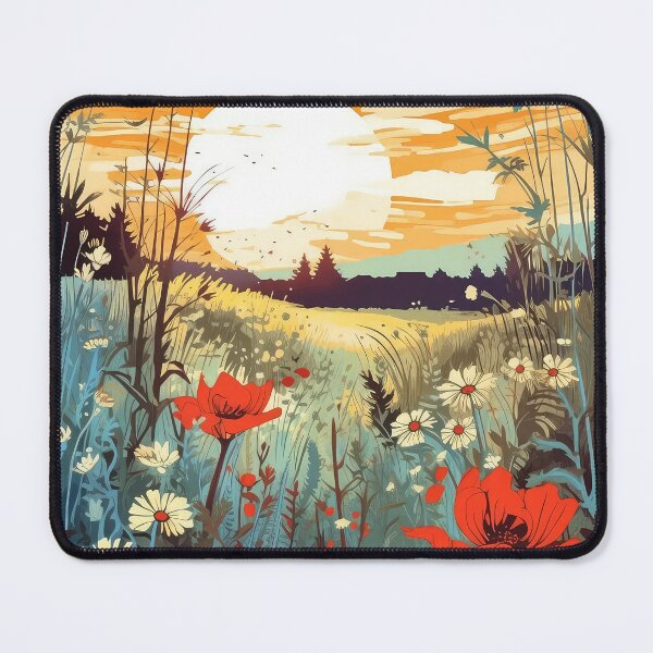 Item preview, Sunset meadow in springtime in the Valley Illustration designed and sold by Mynameisparrish.
