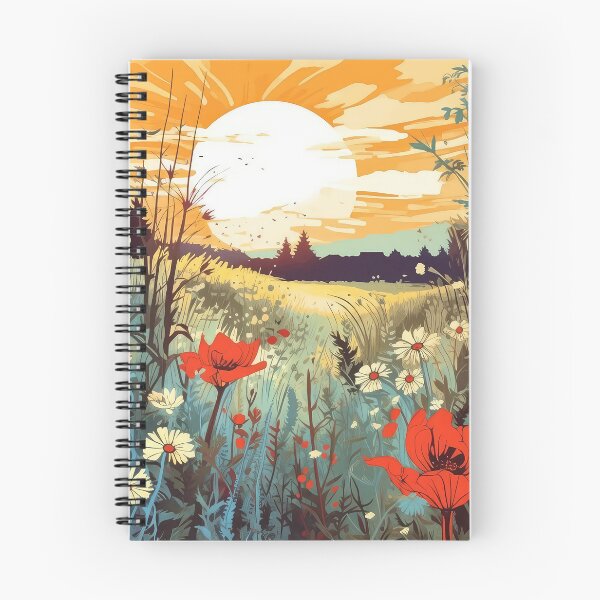 Item preview, Sunset meadow in springtime in the Valley Illustration designed and sold by Mynameisparrish.