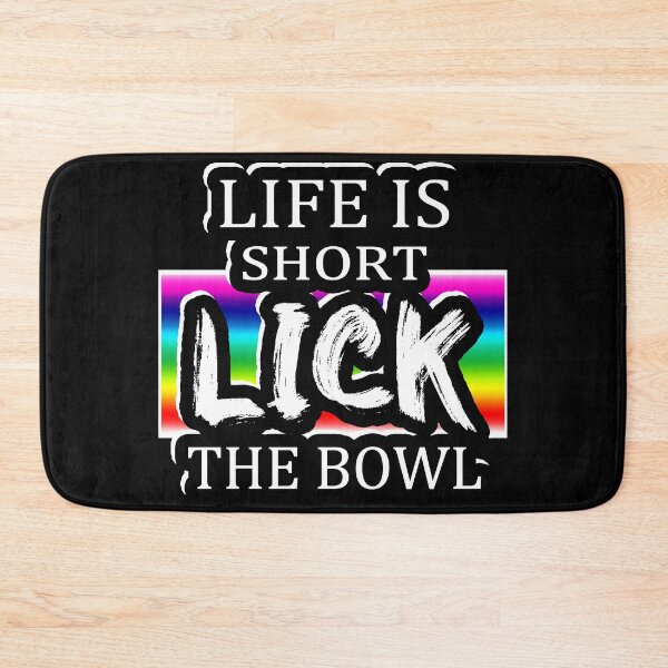 Item preview, Life is short LICK the bowl – Funny Cooking – Bakers gift – kitchen humor – love cookies - Rainbow CAKE - PRIDE designed and sold by originalsusie.