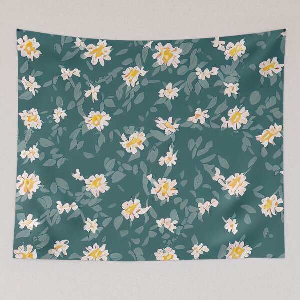 Item preview, Throw Pillow With Beautiful Daisies Painting - Spring Home Decor designed and sold by Sowari-Pillows.