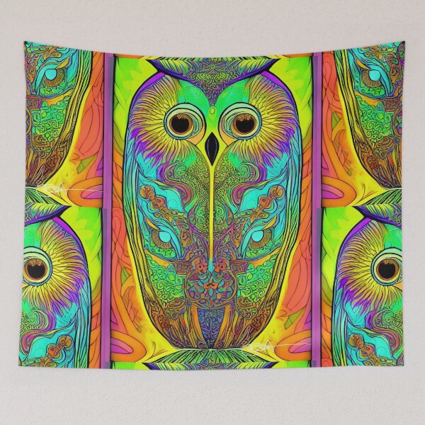 Item preview, Psychedelic Owl Acid Vibes 3 designed and sold by Benito Del Ray.