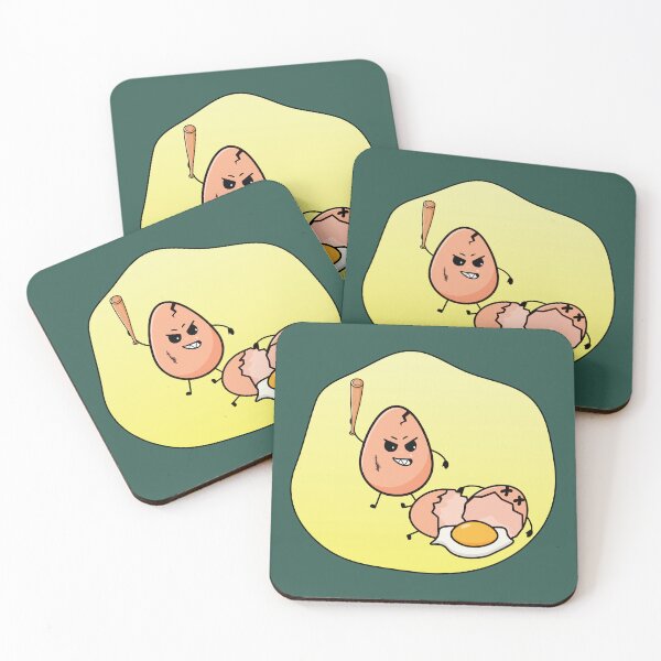 Item preview, Funny fried eggs fighting with baseball stick  designed and sold by Donutlovers.