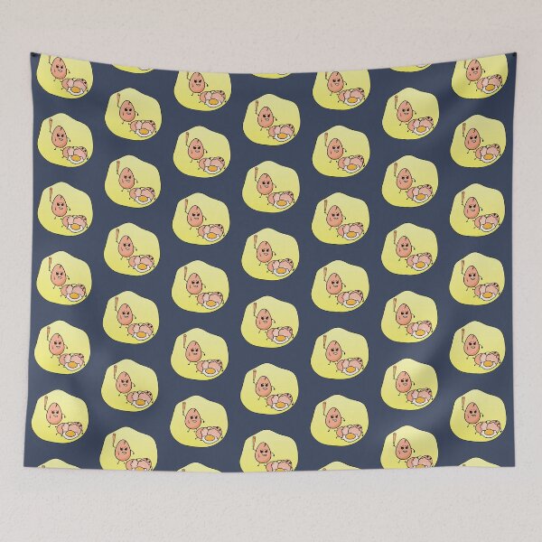 Item preview, Funny fried eggs fighting with baseball stick  designed and sold by Donutlovers.