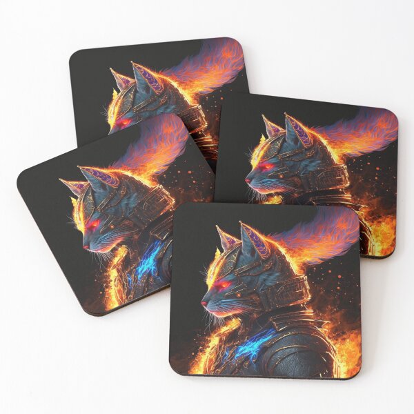 Item preview, Cyber Fire Cat designed and sold by AxeWave.