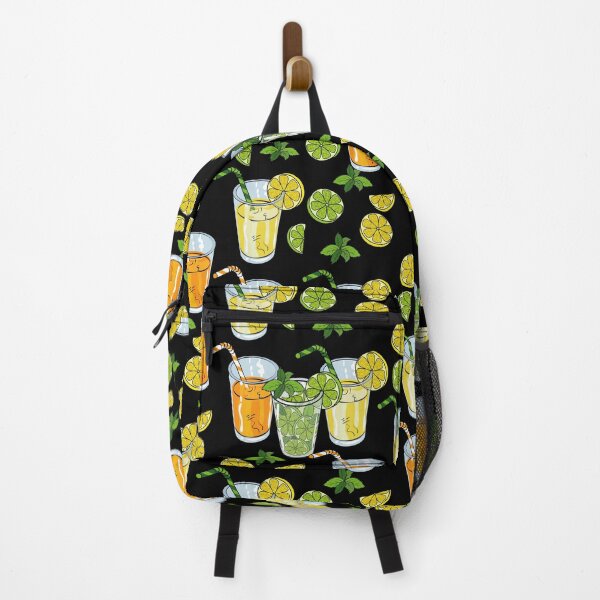 Item preview, Summer Drinks Pattern On Black Background designed and sold by Ayesha Saleem.