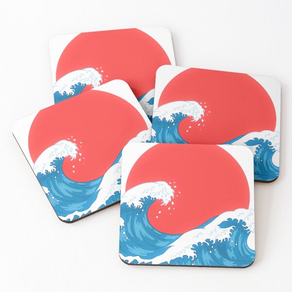 Item preview, Japanese Flag and Waves designed and sold by JapaneseRising.