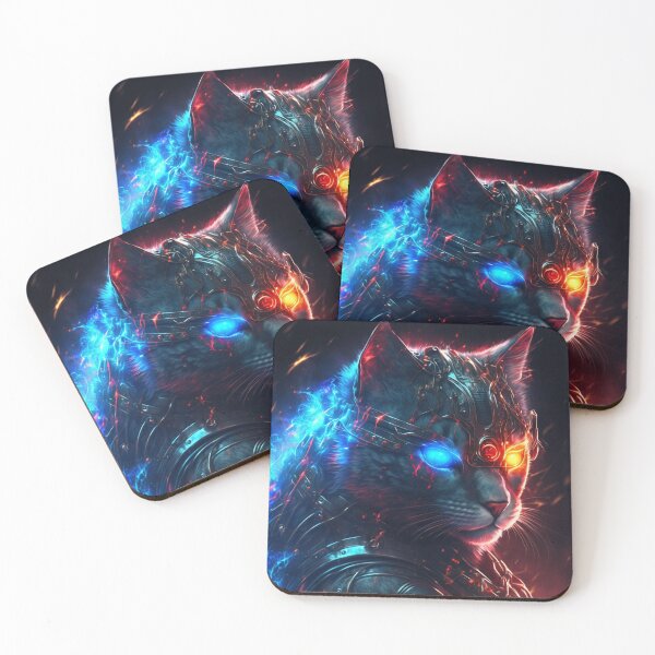 Item preview, Cyber Fire Cat designed and sold by AxeWave.