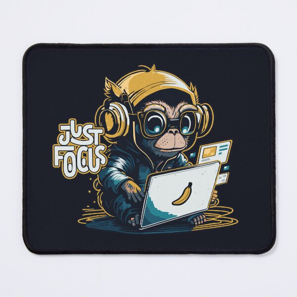 Item preview, Just Focus Little Monkey Working on Laptop designed and sold by Hotfresh.