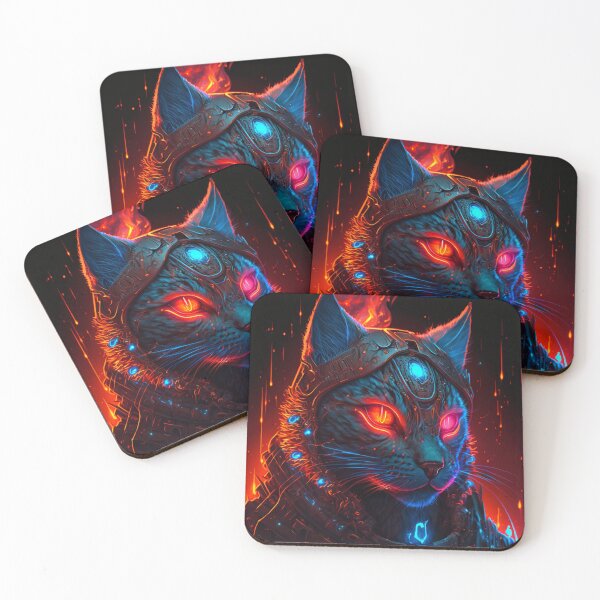 Item preview, Cyber Fire Cat designed and sold by AxeWave.