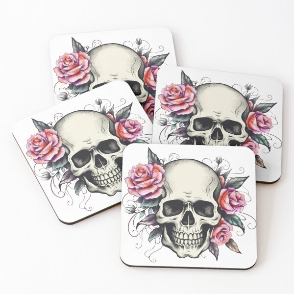 Item preview, Retro Floral Skull designed and sold by krusuparamoon.