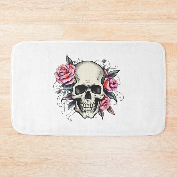 Item preview, Retro Floral Skull designed and sold by krusuparamoon.