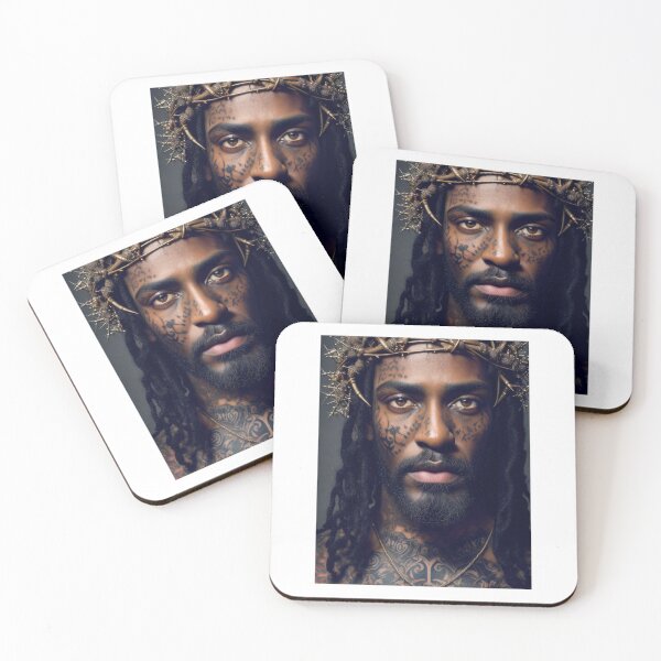 Item preview, BIBLE LEGENDS - BLACK JESUS crown of thorns designed and sold by ROBIN MACGREGOR.