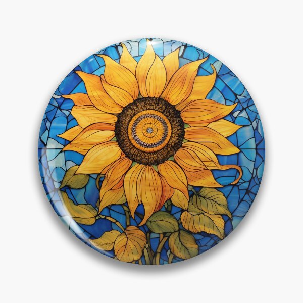 Item preview, Stained Glass Sunflower designed and sold by Peno Saur.