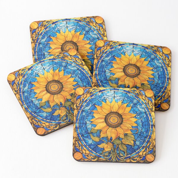 Item preview, Stained Glass Sunflower designed and sold by Peno Saur.
