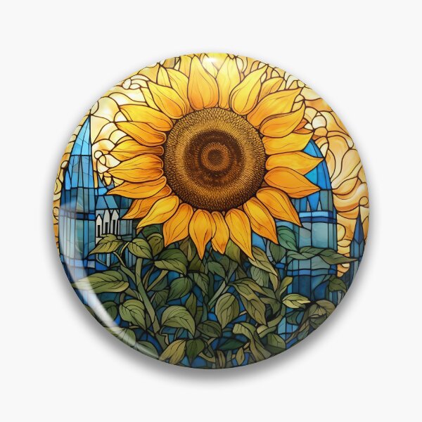 Item preview, Stained Glass Sunflower designed and sold by Peno Saur.