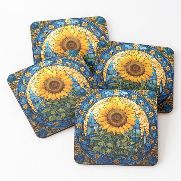 Item preview, Stained Glass Sunflower designed and sold by Peno Saur.