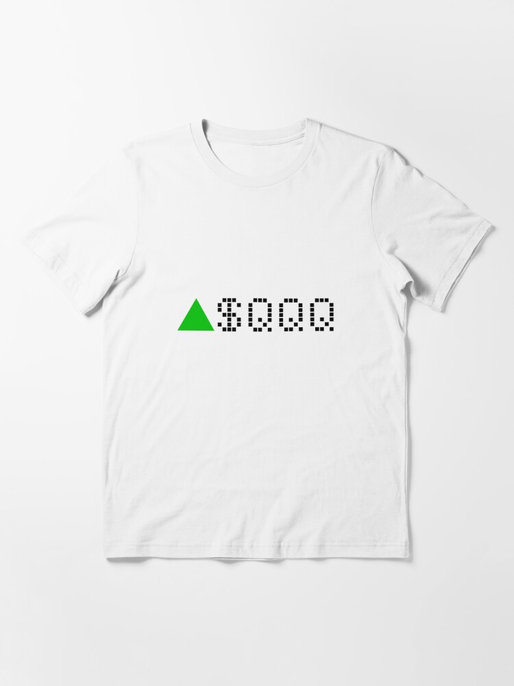 Invesco QQQ Trust Series 1 - QQQ - Stock Ticker Green Essential T-Shirt  for Sale by frankyou